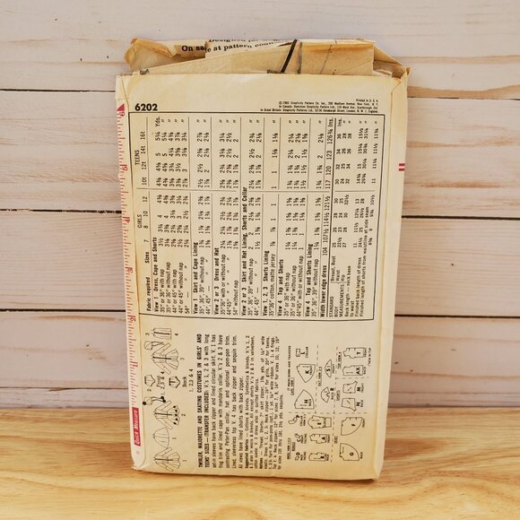 VTG 1965 Simplicity Girls Sewing Pattern 6202 Ice Skating And Majorette Costumes - Picture 2 of 3